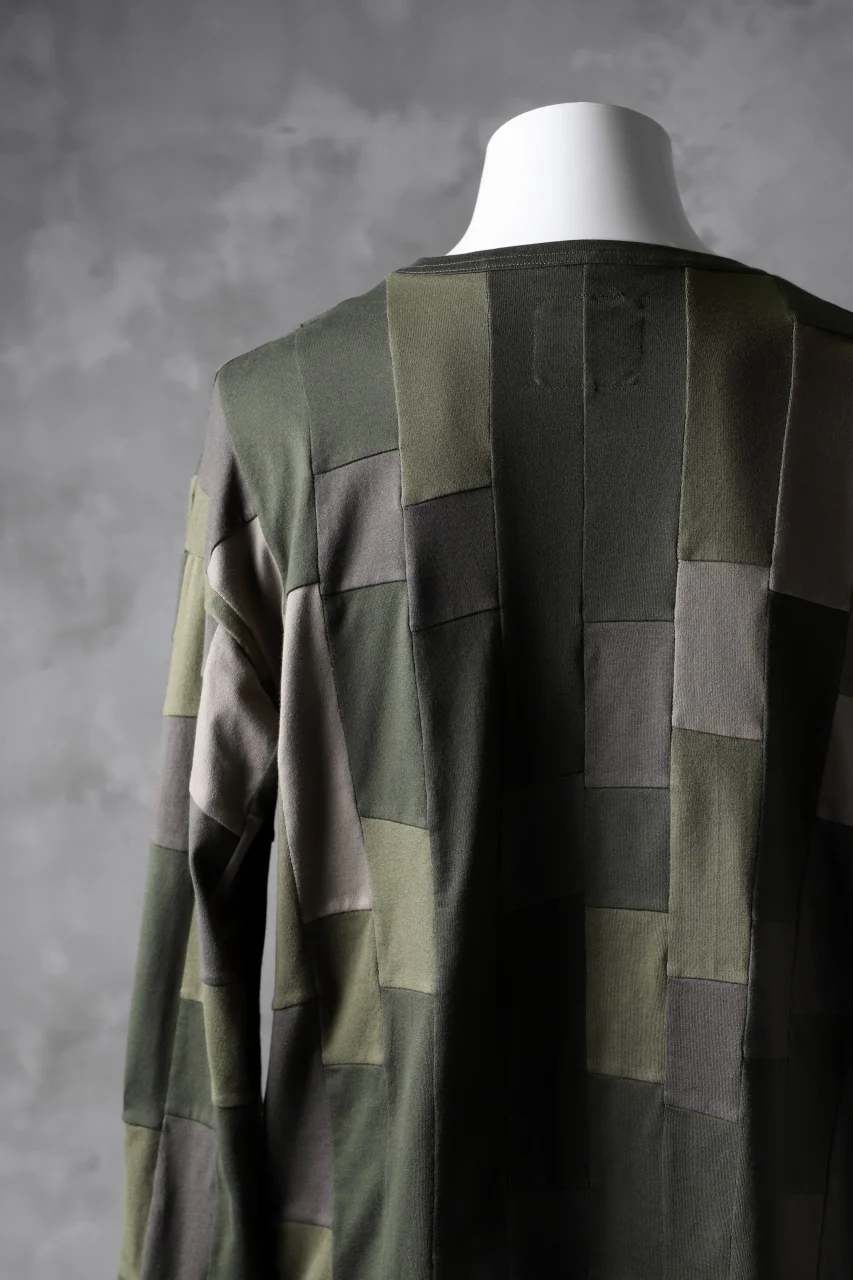 ISAMU KATAYAMA BACKLASH PATCHWORK-PRODUCTION JERSEY TOPS (KHAKI) - Image 12