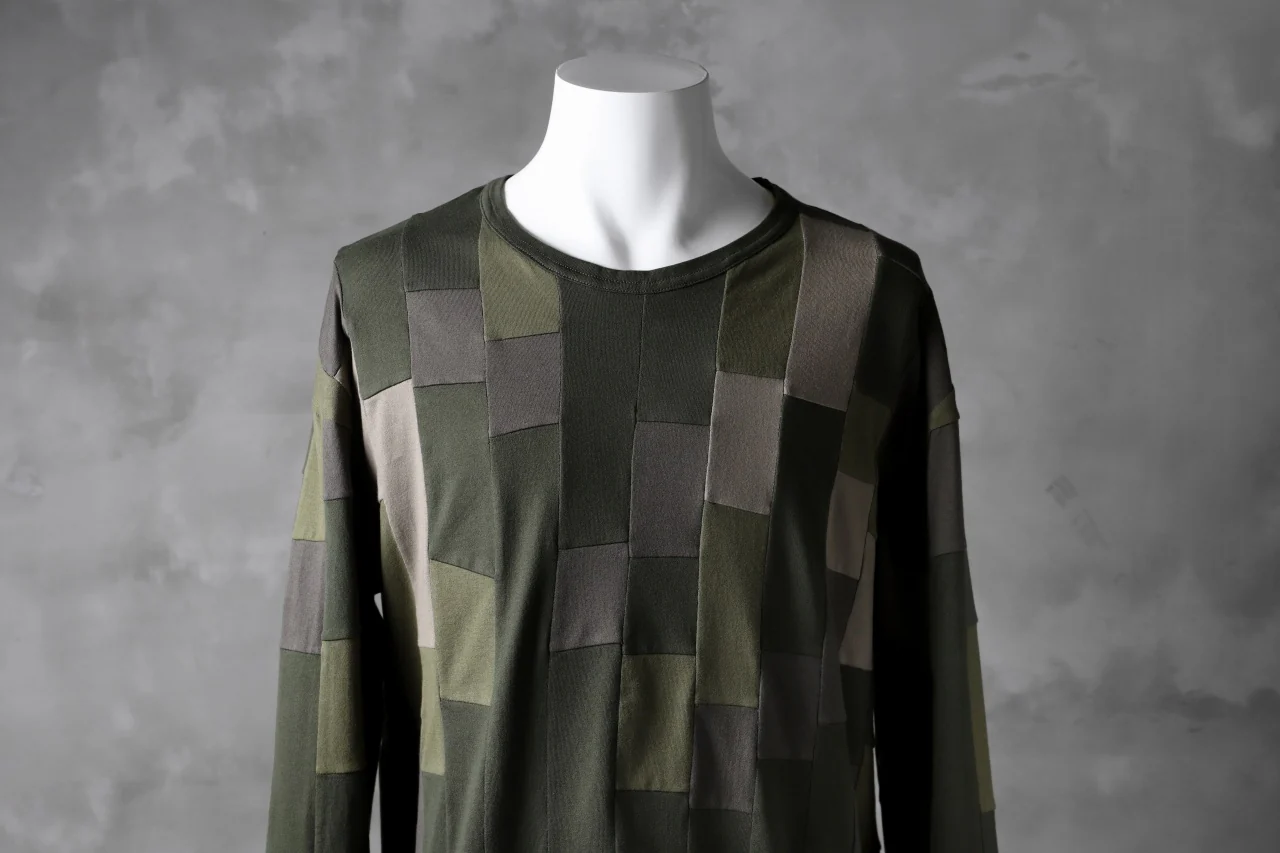 ISAMU KATAYAMA BACKLASH PATCHWORK-PRODUCTION JERSEY TOPS (KHAKI) - Image 13