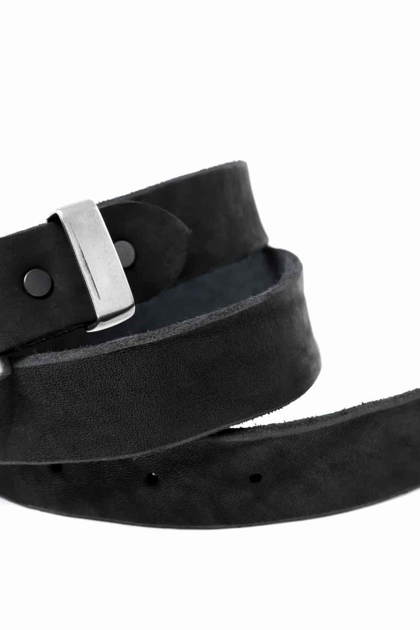 ISAMU KATAYAMA BACKLASH PIN-BELT 35mm / DOUBLE-SHOULDER OBJECT DYED (BLACK) - Image 11