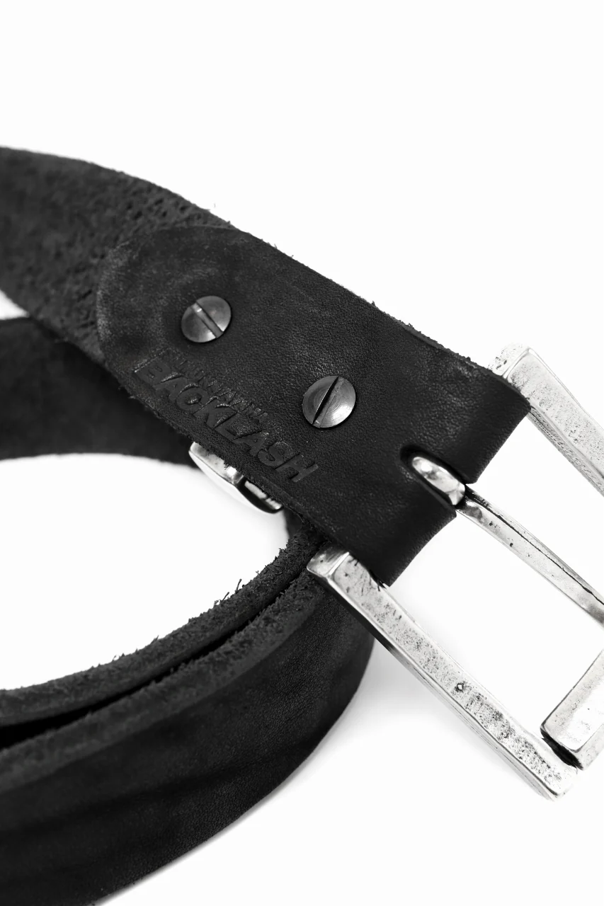 ISAMU KATAYAMA BACKLASH PIN-BELT 35mm / DOUBLE-SHOULDER OBJECT DYED (BLACK) - Image 15