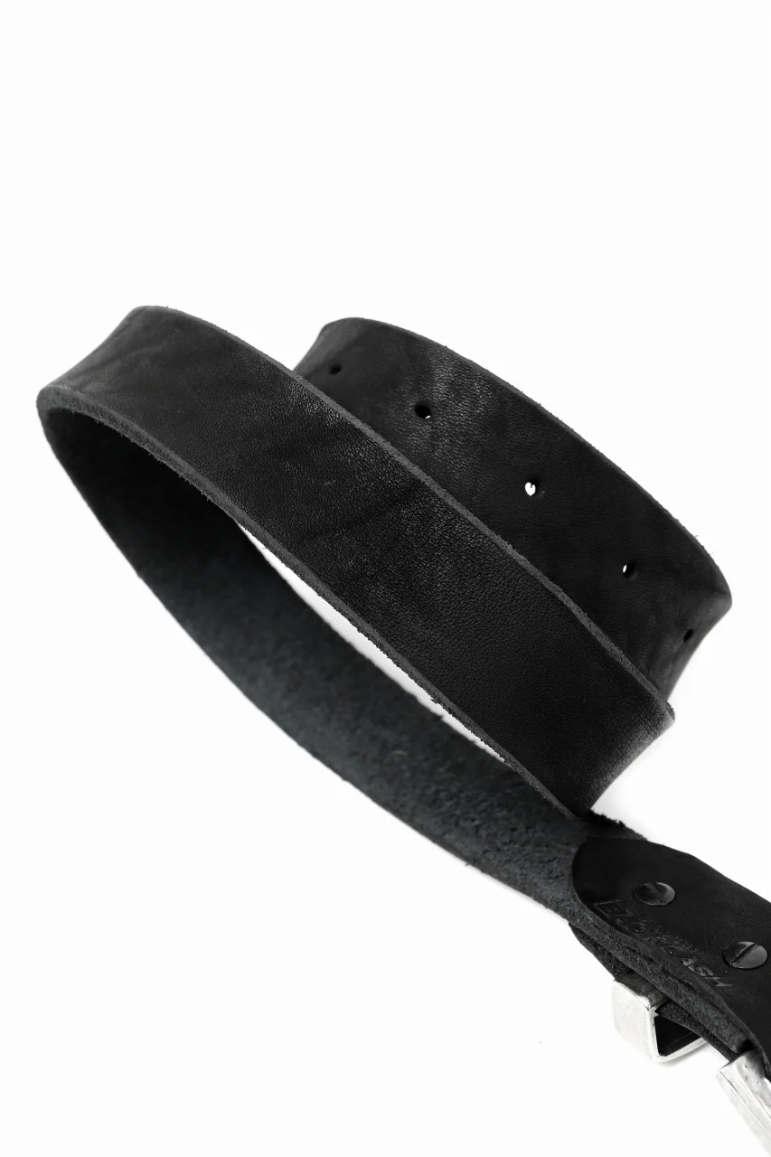 ISAMU KATAYAMA BACKLASH PIN-BELT 35mm / DOUBLE-SHOULDER OBJECT DYED (BLACK) - Image 17