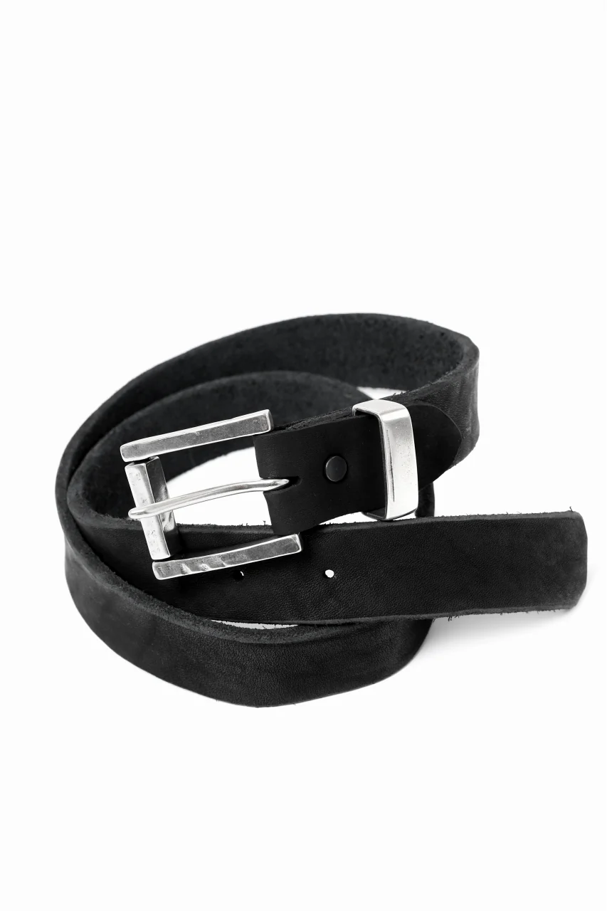 ISAMU KATAYAMA BACKLASH PIN-BELT 35mm / DOUBLE-SHOULDER OBJECT DYED (BLACK) - Image 6