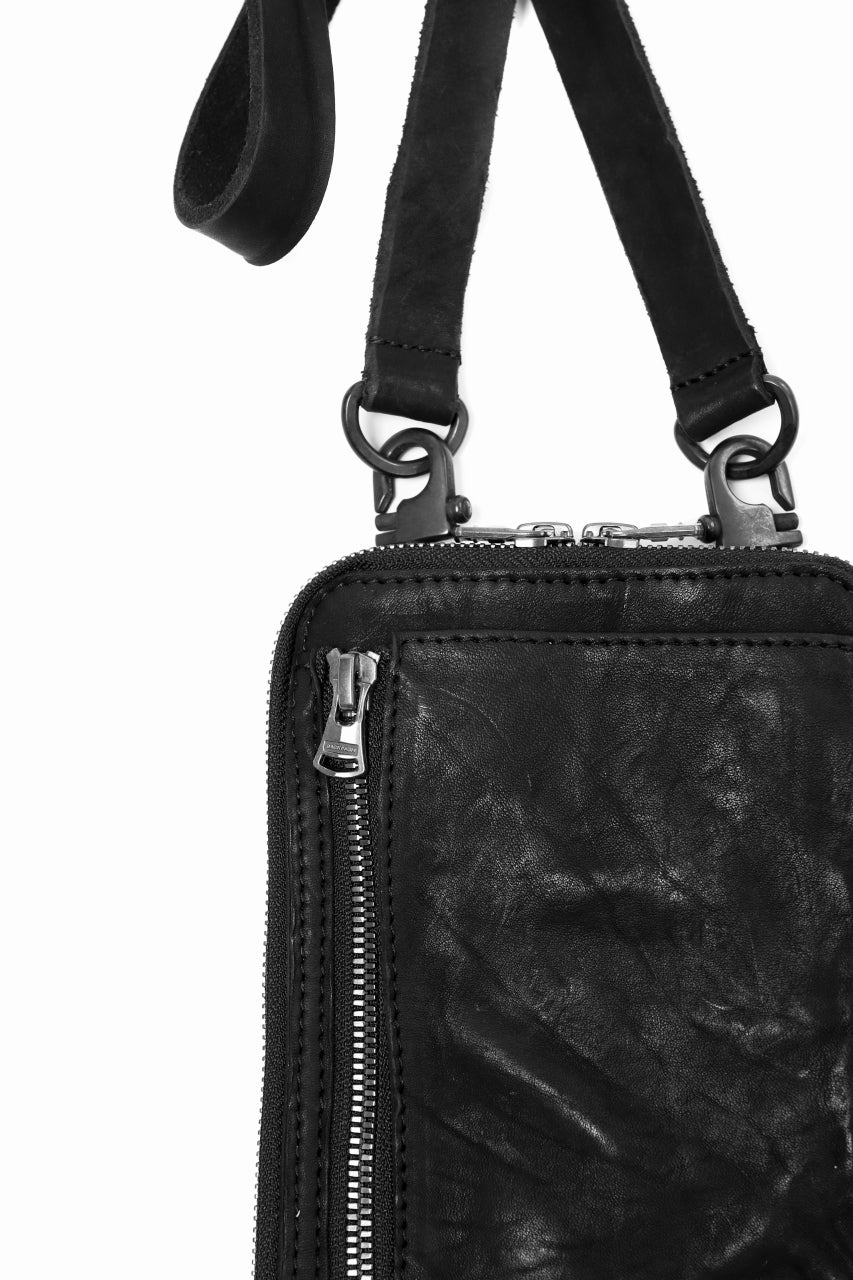 ISAMU KATAYAMA BACKLASH PORTABLE BAG / DOUBLE-SHOULDER OBJECT DYED (BLACK) ※ - Image 4