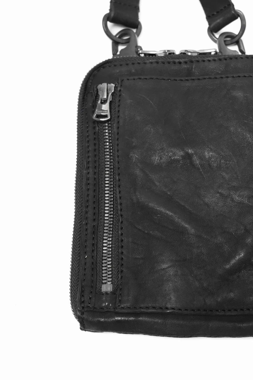 ISAMU KATAYAMA BACKLASH PORTABLE BAG / DOUBLE-SHOULDER OBJECT DYED (BLACK) ※ - Image 5