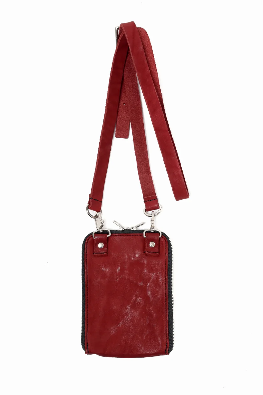 ISAMU KATAYAMA BACKLASH PORTABLE BAG / DOUBLE-SHOULDER OBJECT DYED (RED) - Image 3