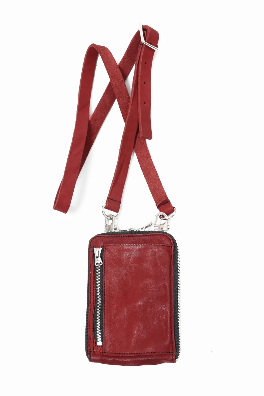 ISAMU KATAYAMA BACKLASH PORTABLE BAG / DOUBLE-SHOULDER OBJECT DYED (RED) - Image 4