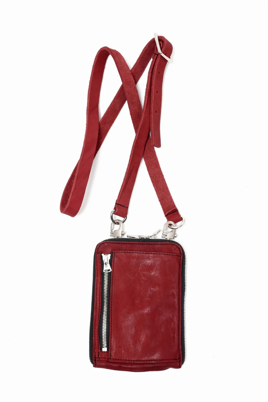 ISAMU KATAYAMA BACKLASH PORTABLE BAG / DOUBLE-SHOULDER OBJECT DYED (RED) - Image 5