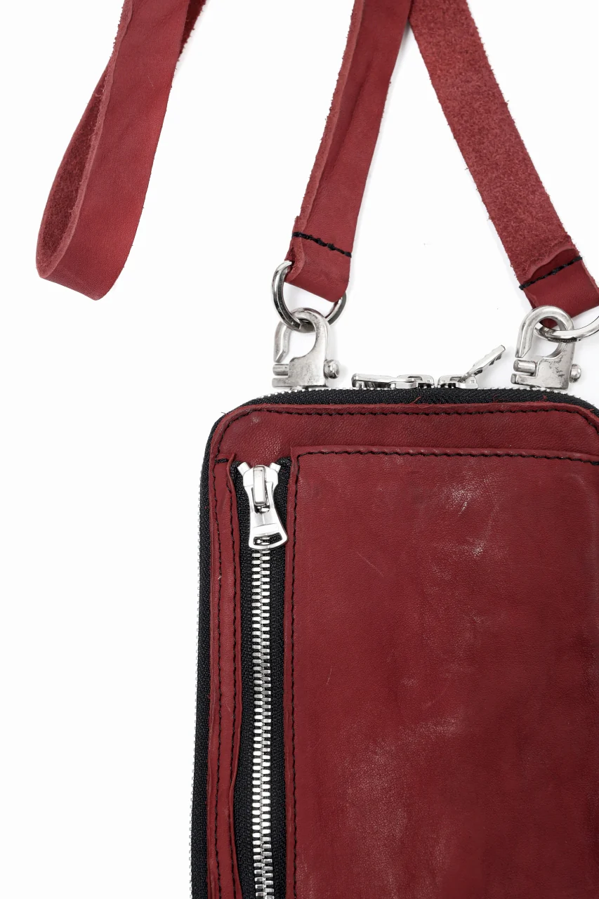 ISAMU KATAYAMA BACKLASH PORTABLE BAG / DOUBLE-SHOULDER OBJECT DYED (RED) - Image 7