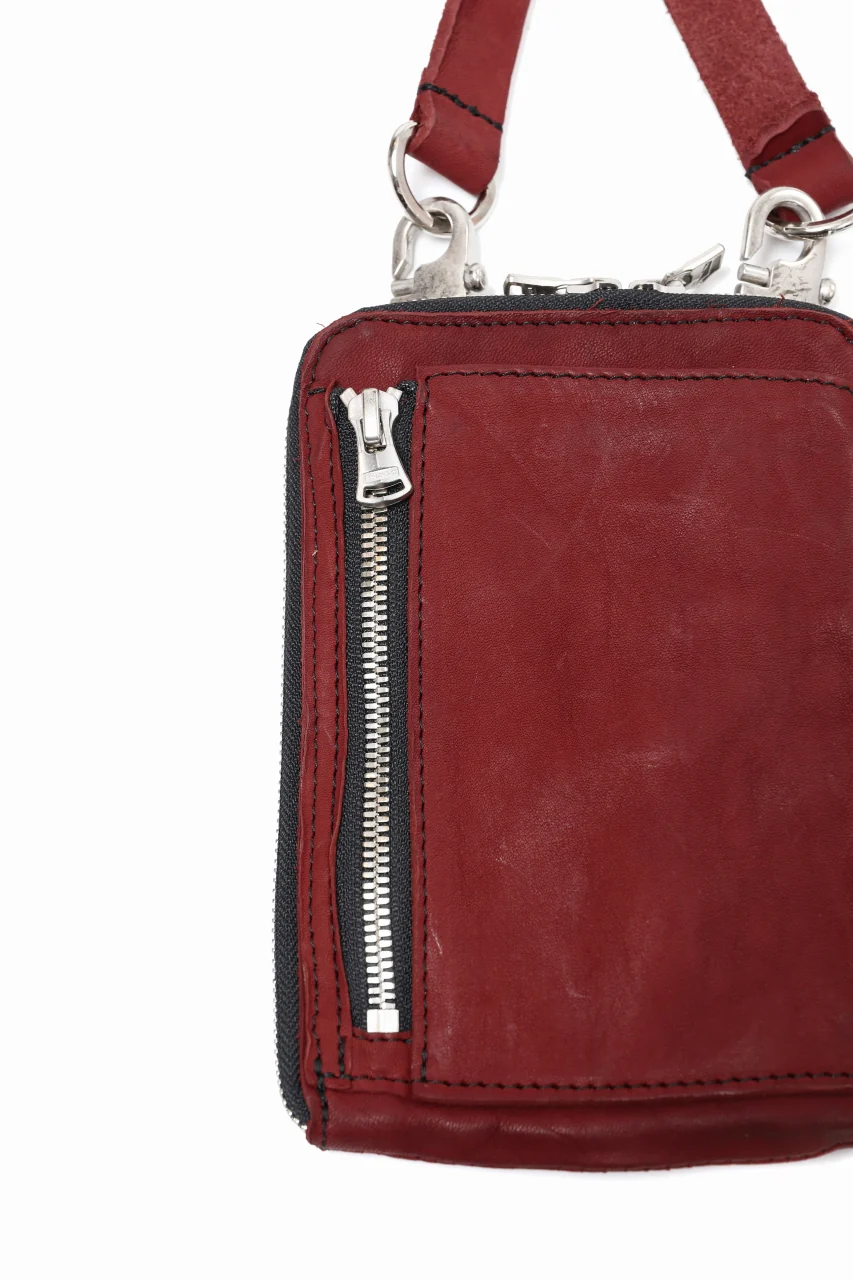 ISAMU KATAYAMA BACKLASH PORTABLE BAG / DOUBLE-SHOULDER OBJECT DYED (RED) - Image 8