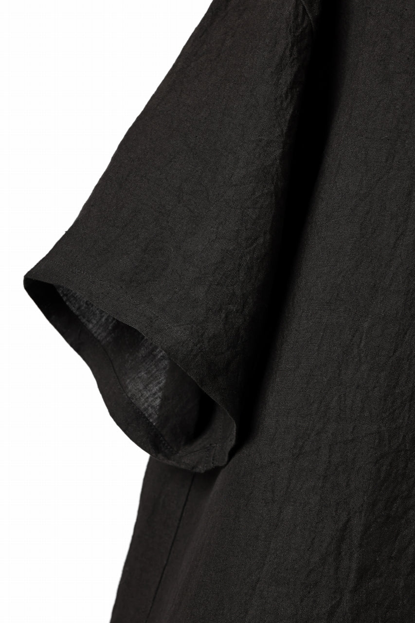 ISAMU KATAYAMA BACKLASH PULLOVER POCKET SHIRT / SOFT LINEN (BLACK) - Image 17