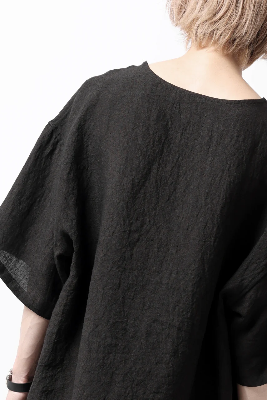ISAMU KATAYAMA BACKLASH PULLOVER POCKET SHIRT / SOFT LINEN (BLACK) - Image 26