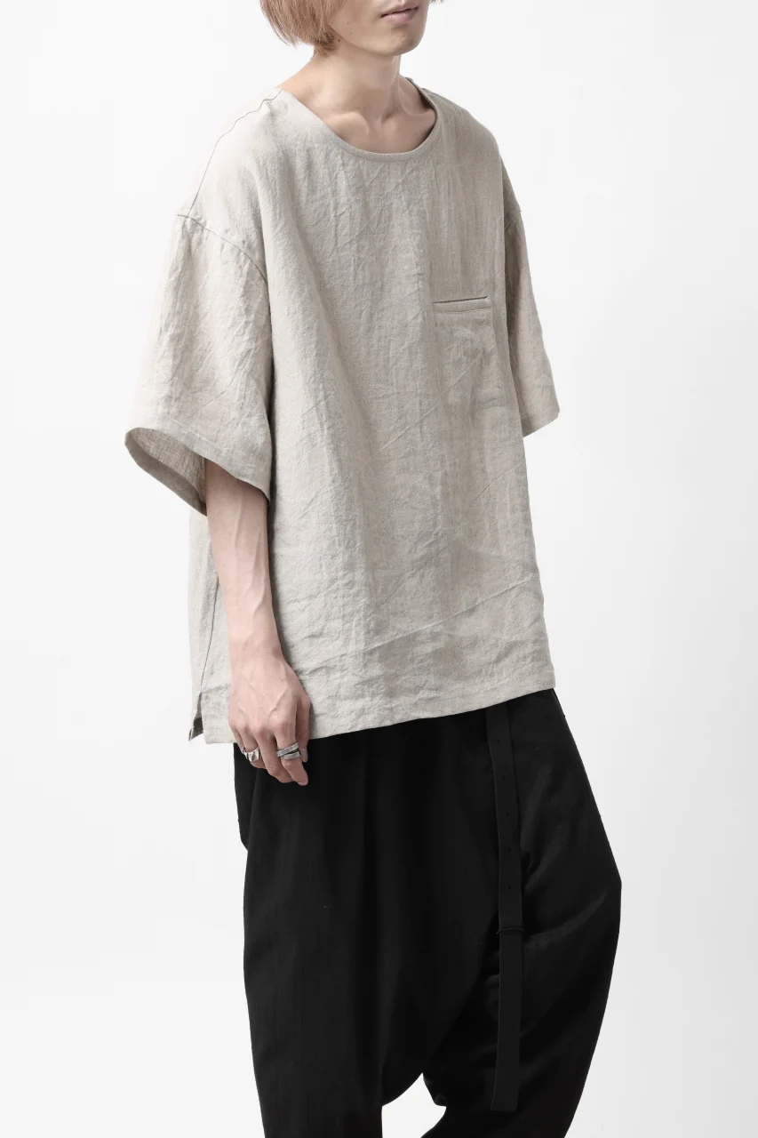 ISAMU KATAYAMA BACKLASH PULLOVER POCKET SHIRT / SOFT LINEN (NATURAL) - Image 11