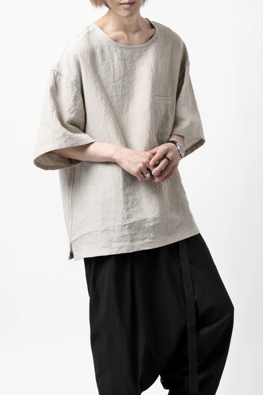 ISAMU KATAYAMA BACKLASH PULLOVER POCKET SHIRT / SOFT LINEN (NATURAL) - Image 12