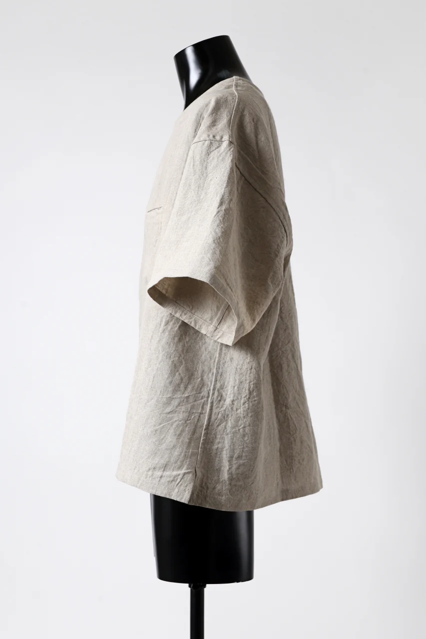 ISAMU KATAYAMA BACKLASH PULLOVER POCKET SHIRT / SOFT LINEN (NATURAL) - Image 14