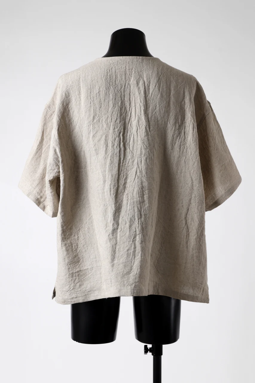 ISAMU KATAYAMA BACKLASH PULLOVER POCKET SHIRT / SOFT LINEN (NATURAL) - Image 15