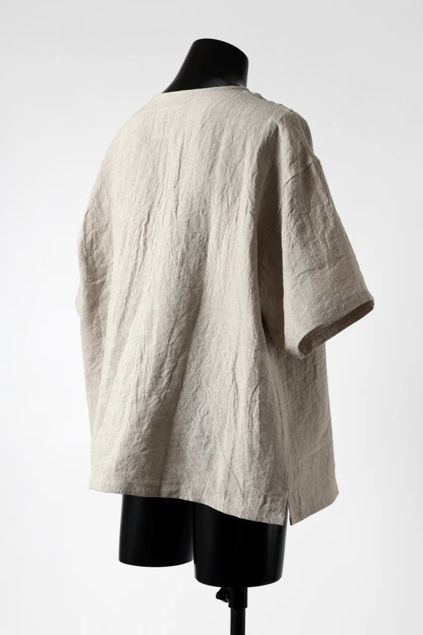 ISAMU KATAYAMA BACKLASH PULLOVER POCKET SHIRT / SOFT LINEN (NATURAL) - Image 16