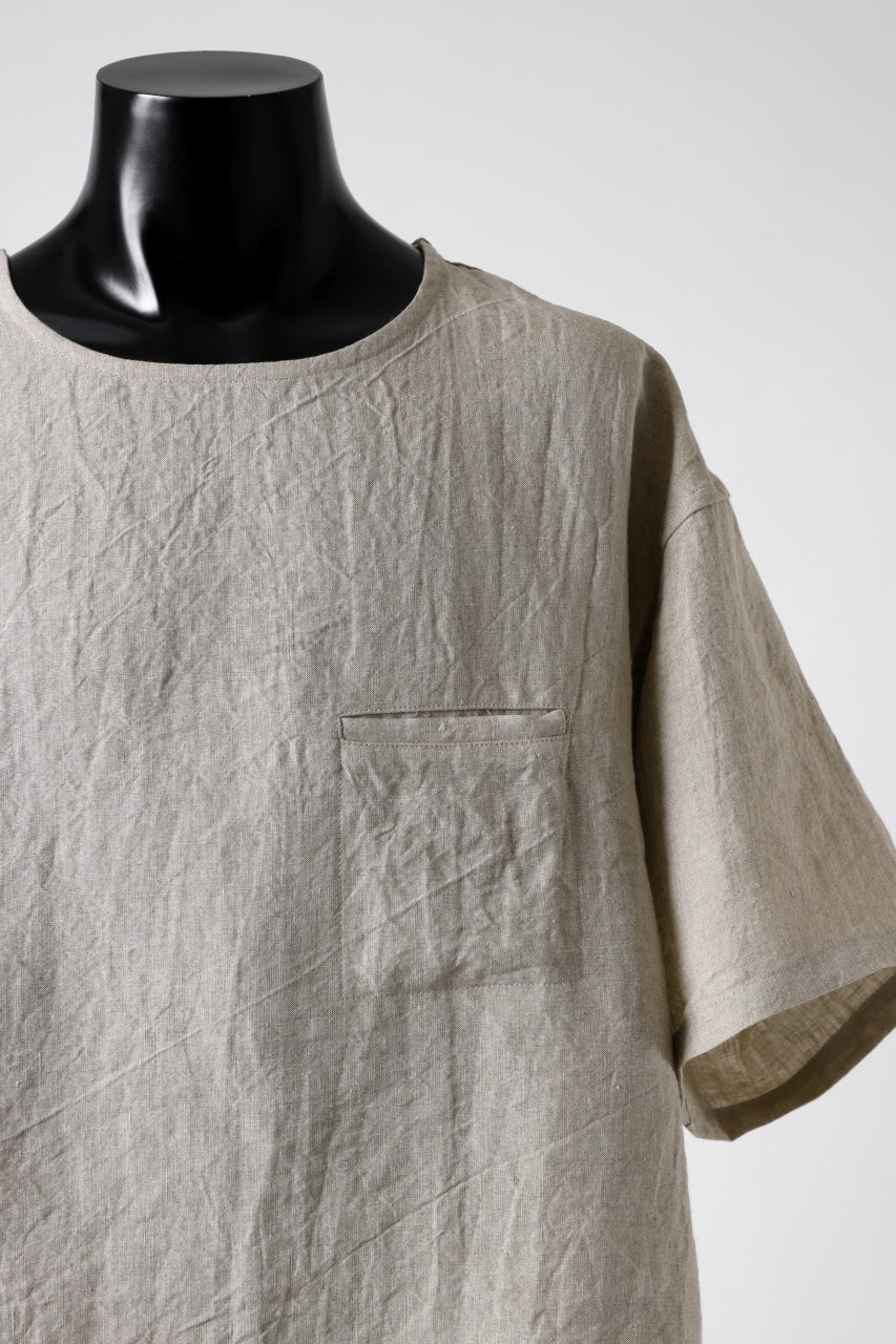 ISAMU KATAYAMA BACKLASH PULLOVER POCKET SHIRT / SOFT LINEN (NATURAL) - Image 17