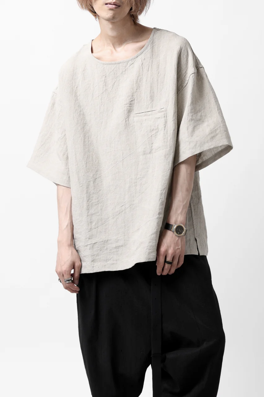 ISAMU KATAYAMA BACKLASH PULLOVER POCKET SHIRT / SOFT LINEN (NATURAL) - Image 2
