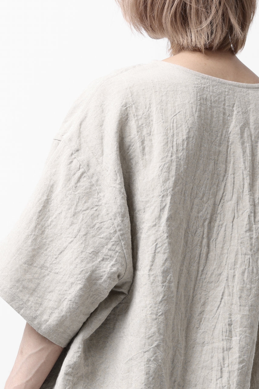 ISAMU KATAYAMA BACKLASH PULLOVER POCKET SHIRT / SOFT LINEN (NATURAL) - Image 25