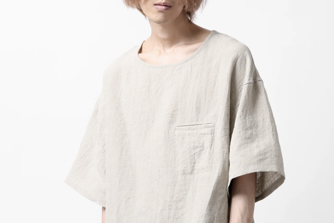 ISAMU KATAYAMA BACKLASH PULLOVER POCKET SHIRT / SOFT LINEN (NATURAL) - Image 26
