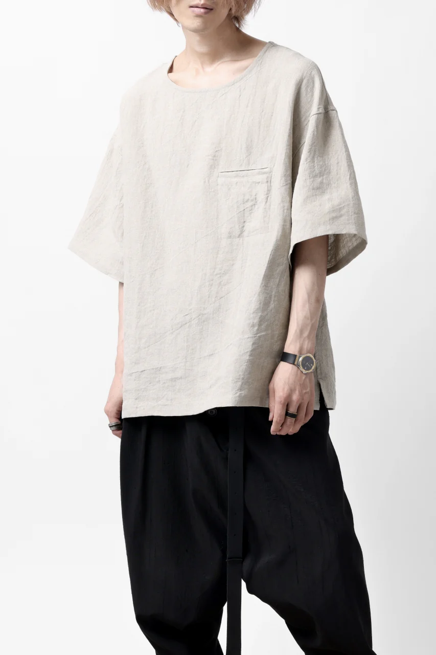 ISAMU KATAYAMA BACKLASH PULLOVER POCKET SHIRT / SOFT LINEN (NATURAL) - Image 5