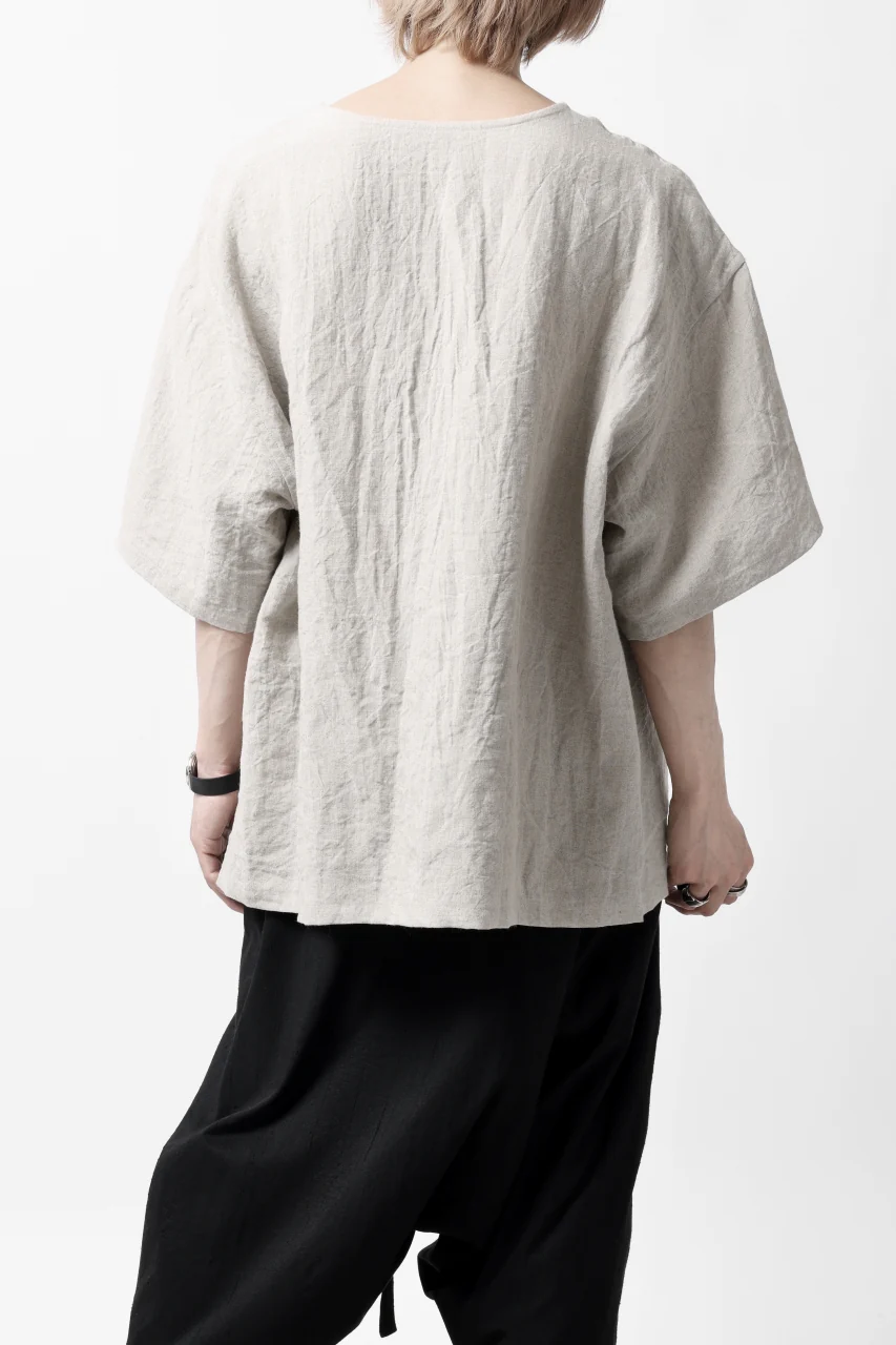 ISAMU KATAYAMA BACKLASH PULLOVER POCKET SHIRT / SOFT LINEN (NATURAL) - Image 6