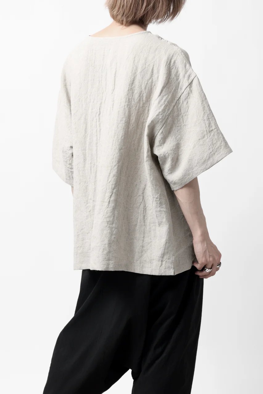 ISAMU KATAYAMA BACKLASH PULLOVER POCKET SHIRT / SOFT LINEN (NATURAL) - Image 8