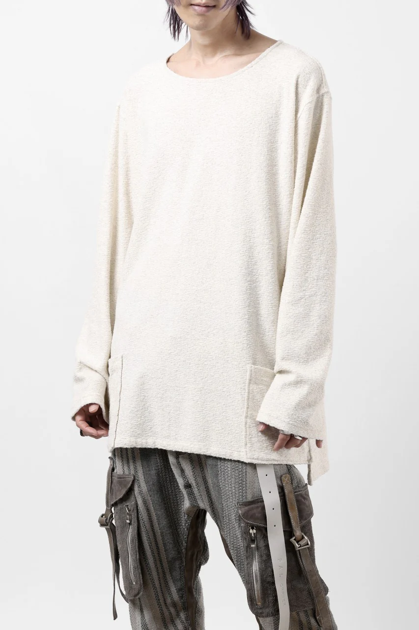 ISAMU KATAYAMA BACKLASH RANDOM PILE FABRIC L/S RELAXY TOPS (BEIGE) - Image 15