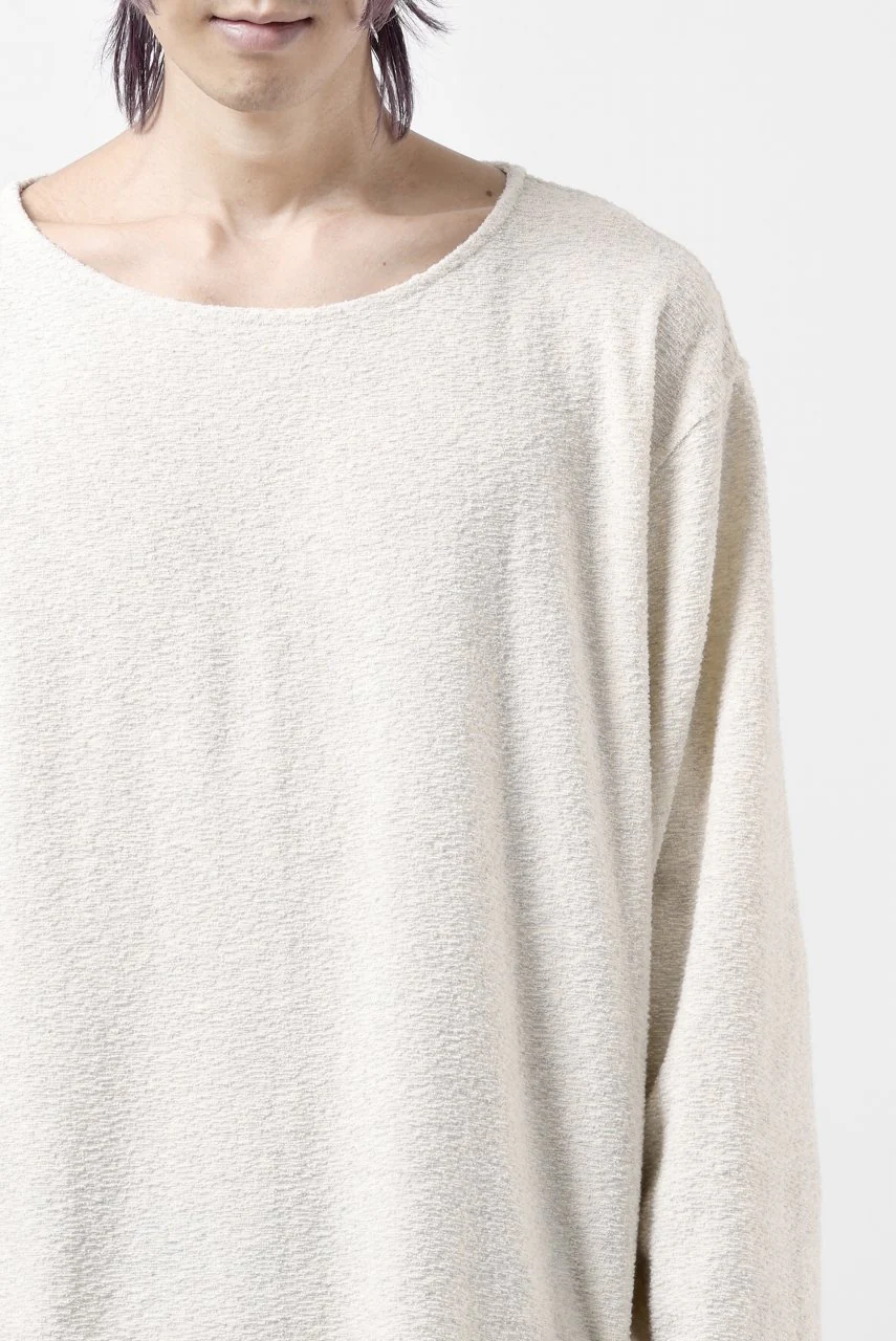 ISAMU KATAYAMA BACKLASH RANDOM PILE FABRIC L/S RELAXY TOPS (BEIGE) - Image 22