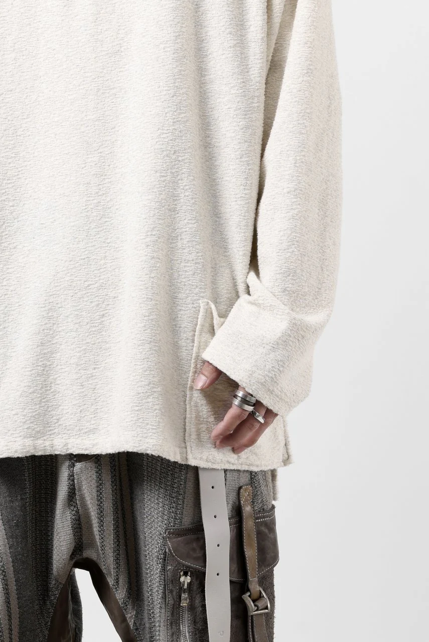 ISAMU KATAYAMA BACKLASH RANDOM PILE FABRIC L/S RELAXY TOPS (BEIGE) - Image 25