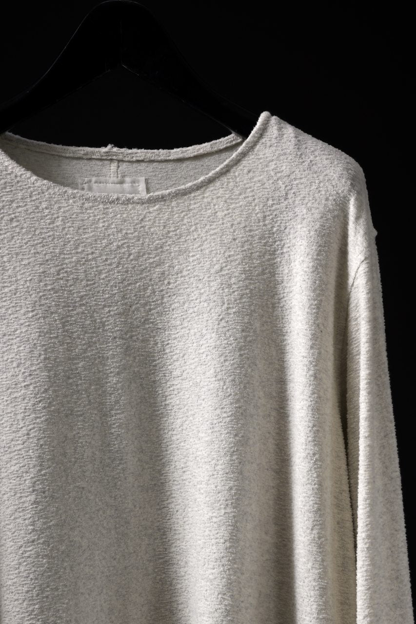 ISAMU KATAYAMA BACKLASH RANDOM PILE FABRIC L/S RELAXY TOPS (BEIGE) - Image 7