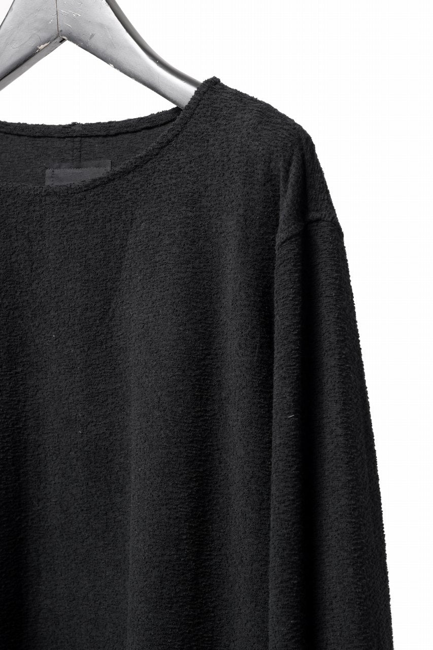 ISAMU KATAYAMA BACKLASH RANDOM PILE FABRIC L/S RELAXY TOPS (BLACK) - Image 10