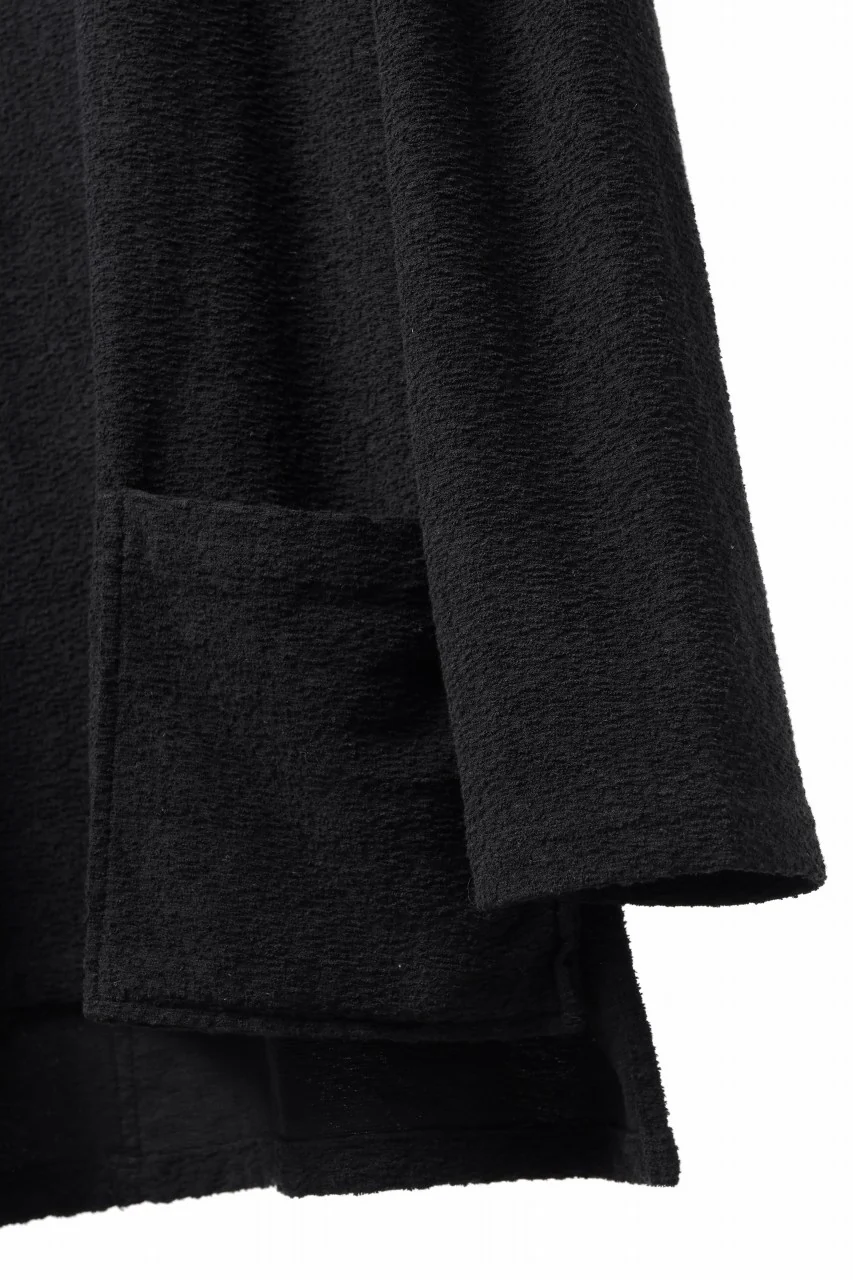 ISAMU KATAYAMA BACKLASH RANDOM PILE FABRIC L/S RELAXY TOPS (BLACK) - Image 11