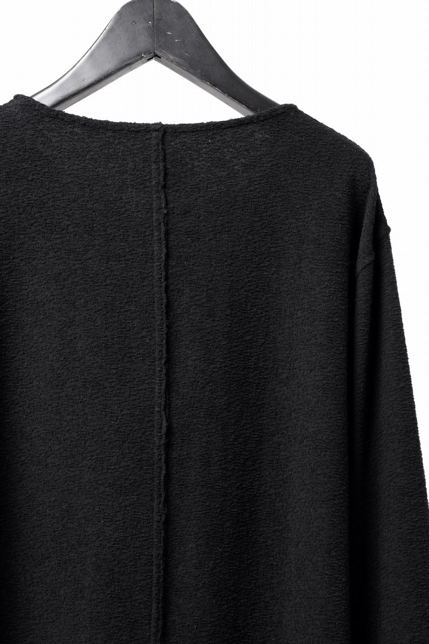 ISAMU KATAYAMA BACKLASH RANDOM PILE FABRIC L/S RELAXY TOPS (BLACK) - Image 13
