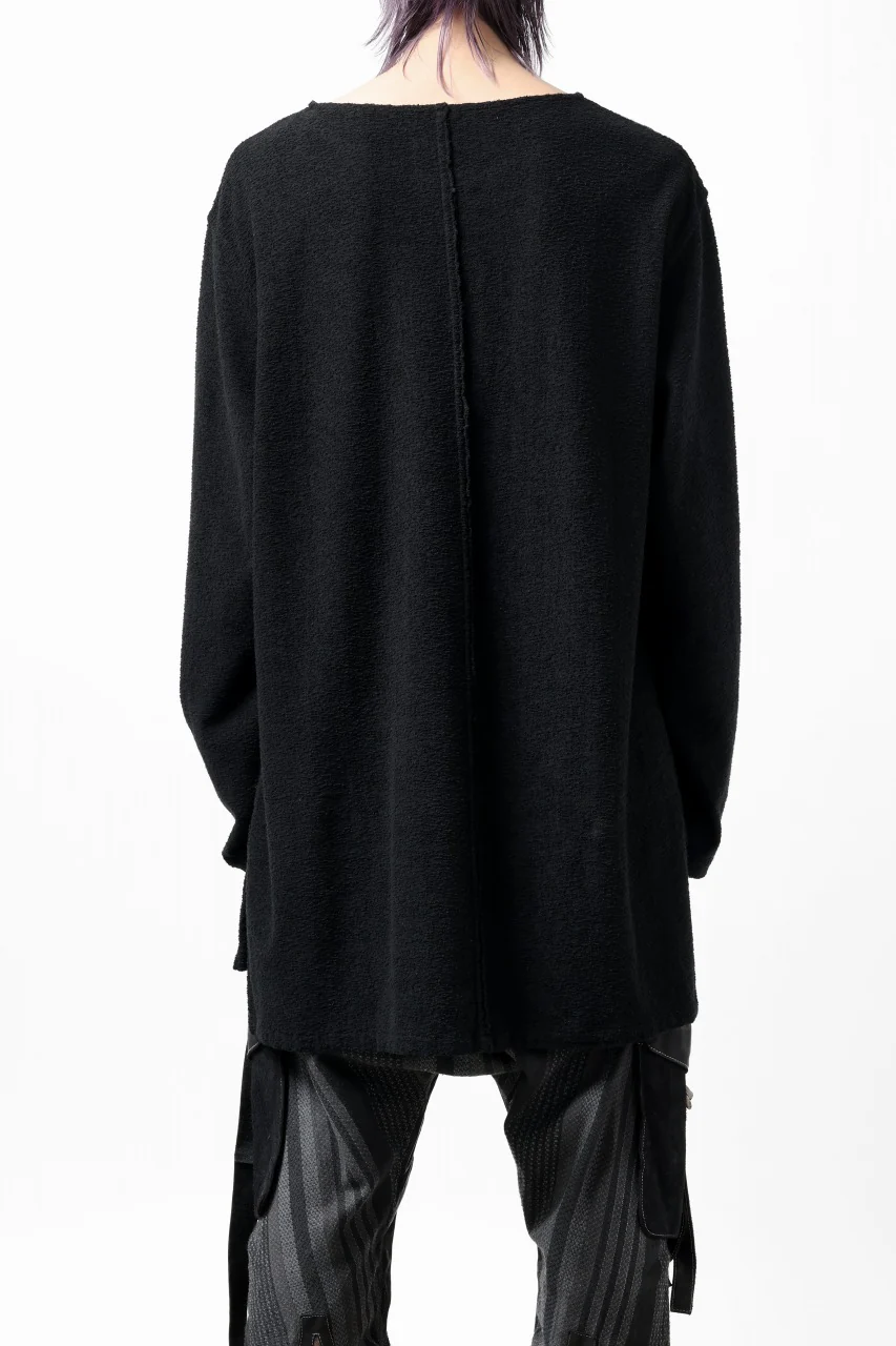 ISAMU KATAYAMA BACKLASH RANDOM PILE FABRIC L/S RELAXY TOPS (BLACK) - Image 21