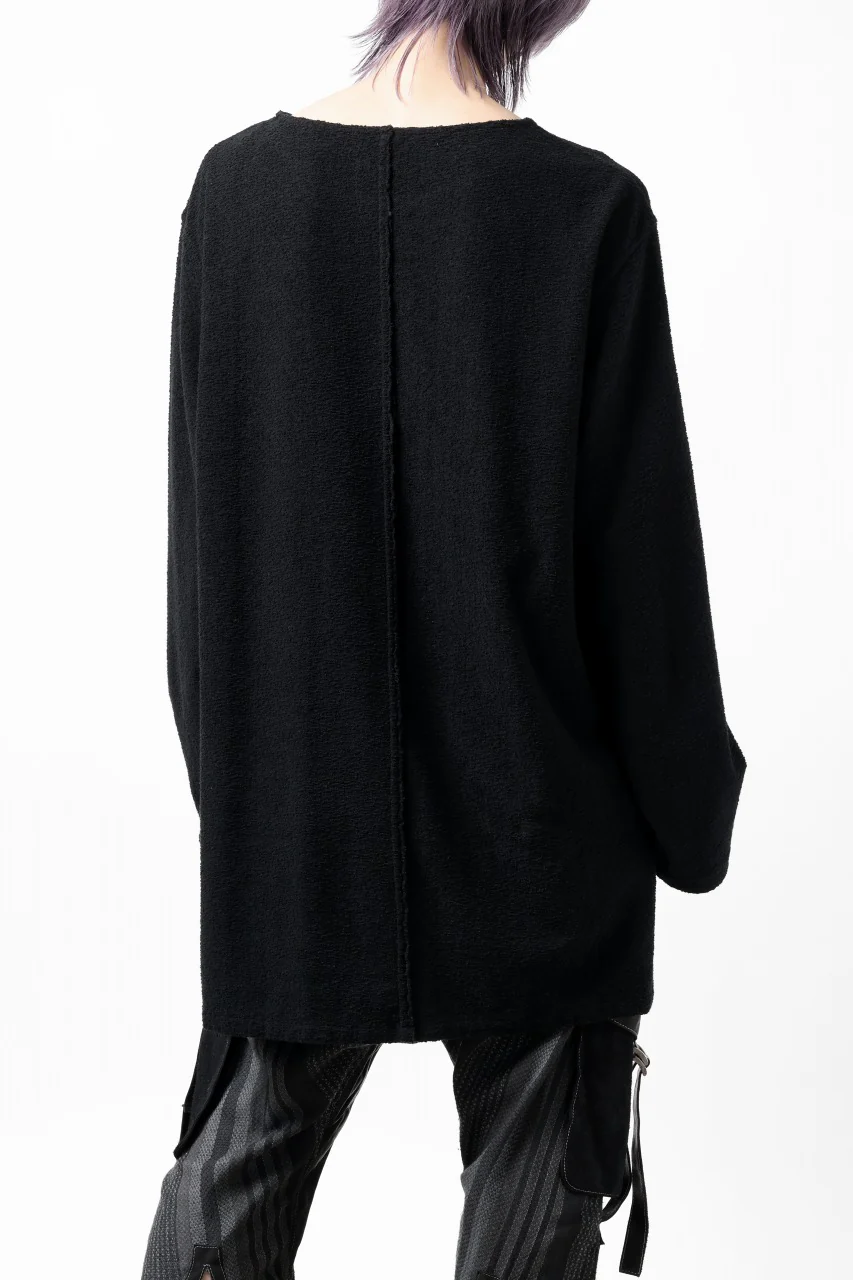 ISAMU KATAYAMA BACKLASH RANDOM PILE FABRIC L/S RELAXY TOPS (BLACK) - Image 22