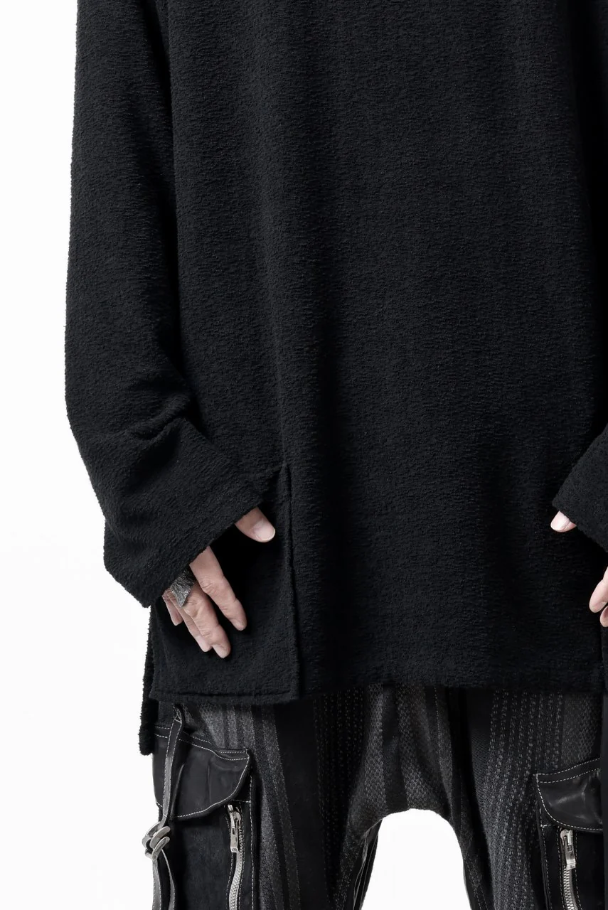 ISAMU KATAYAMA BACKLASH RANDOM PILE FABRIC L/S RELAXY TOPS (BLACK) - Image 25