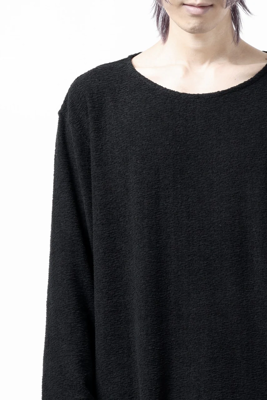ISAMU KATAYAMA BACKLASH RANDOM PILE FABRIC L/S RELAXY TOPS (BLACK) - Image 27
