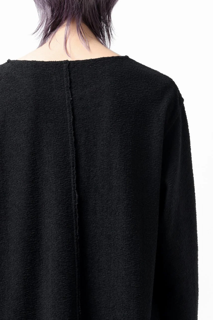 ISAMU KATAYAMA BACKLASH RANDOM PILE FABRIC L/S RELAXY TOPS (BLACK) - Image 28
