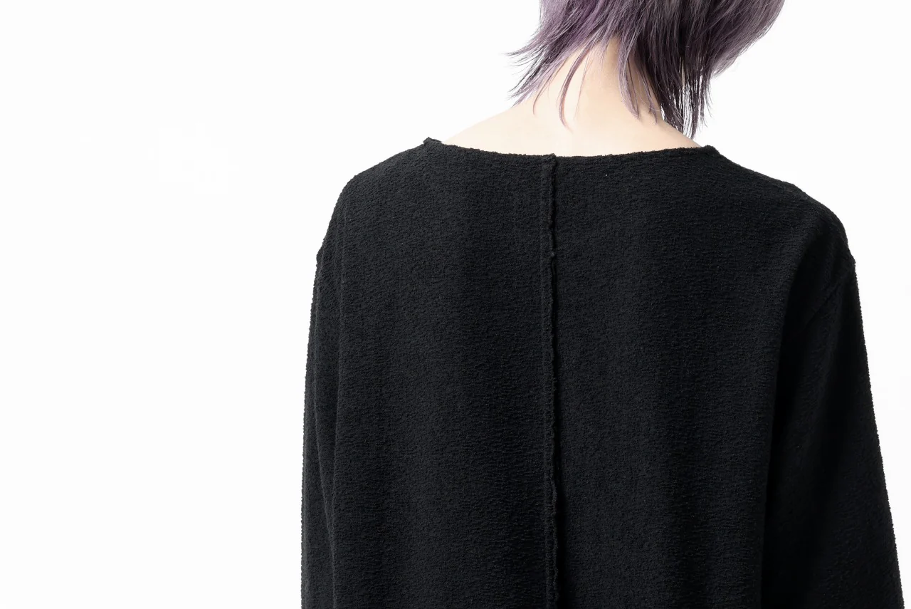 ISAMU KATAYAMA BACKLASH RANDOM PILE FABRIC L/S RELAXY TOPS (BLACK) - Image 33