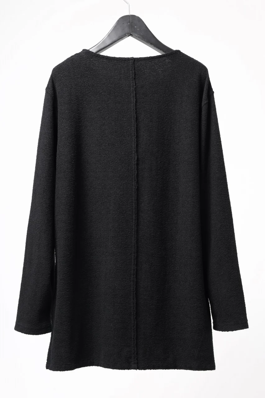 ISAMU KATAYAMA BACKLASH RANDOM PILE FABRIC L/S RELAXY TOPS (BLACK) - Image 5