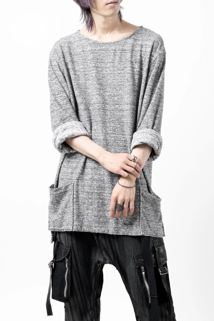 ISAMU KATAYAMA BACKLASH RANDOM PILE FABRIC L/S RELAXY TOPS (GREY) - Image 20