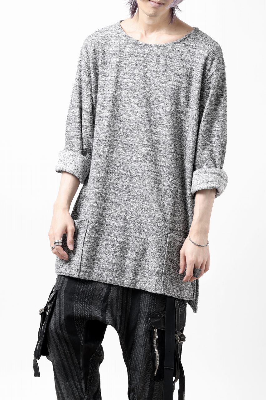 ISAMU KATAYAMA BACKLASH RANDOM PILE FABRIC L/S RELAXY TOPS (GREY) - Image 21