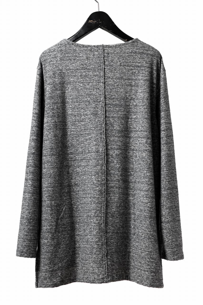 ISAMU KATAYAMA BACKLASH RANDOM PILE FABRIC L/S RELAXY TOPS (GREY) - Image 5