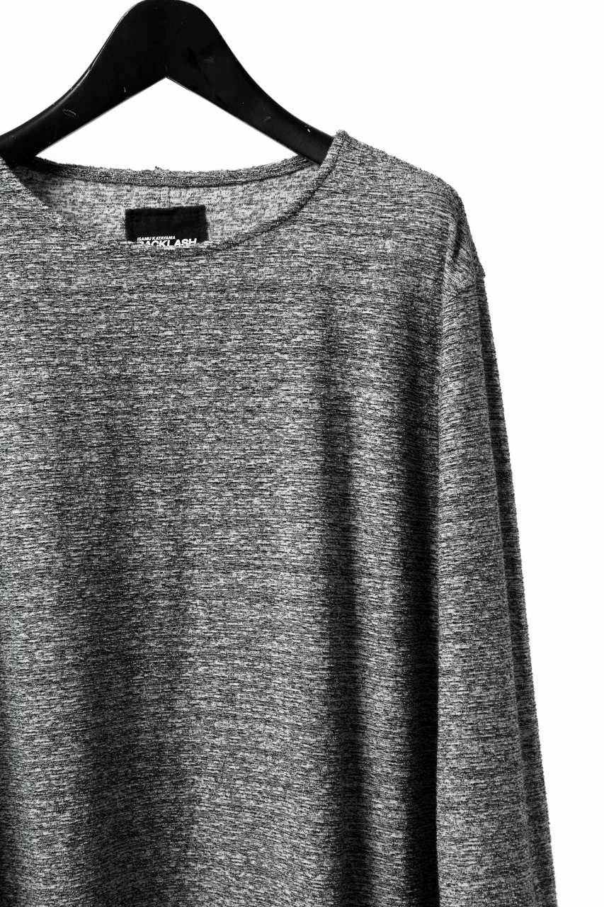 ISAMU KATAYAMA BACKLASH RANDOM PILE FABRIC L/S RELAXY TOPS (GREY) - Image 6