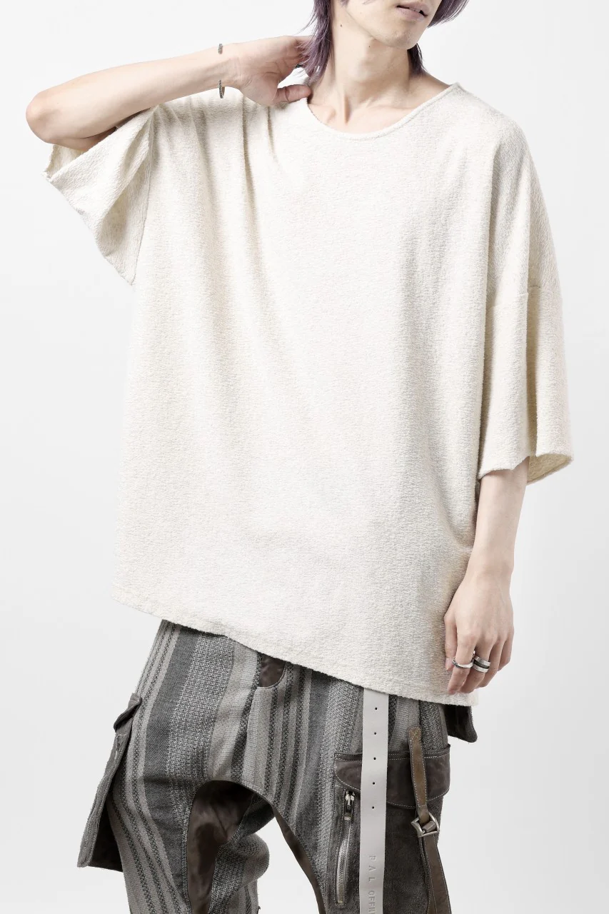 ISAMU KATAYAMA BACKLASH RANDOM PILE FABRIC S/S LOOSEY TOPS (BEIGE) - Image 20