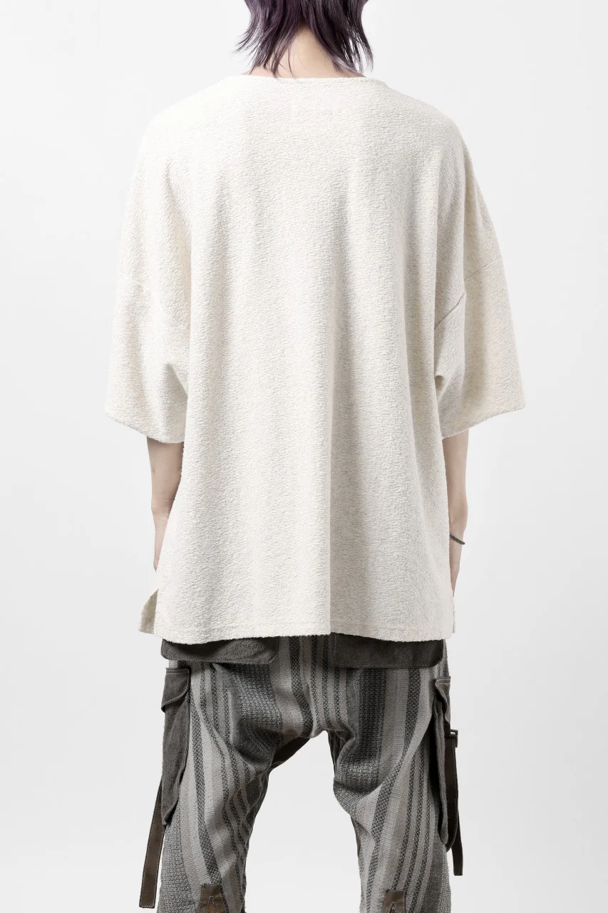 ISAMU KATAYAMA BACKLASH RANDOM PILE FABRIC S/S LOOSEY TOPS (BEIGE) - Image 21
