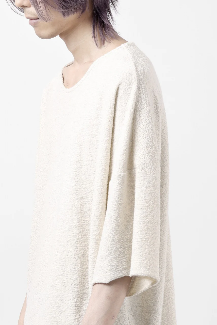ISAMU KATAYAMA BACKLASH RANDOM PILE FABRIC S/S LOOSEY TOPS (BEIGE) - Image 27