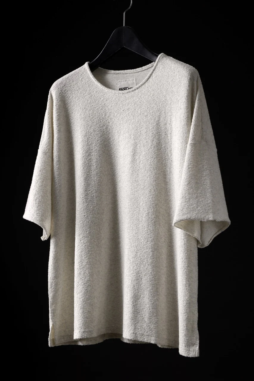 ISAMU KATAYAMA BACKLASH RANDOM PILE FABRIC S/S LOOSEY TOPS (BEIGE) - Image 5