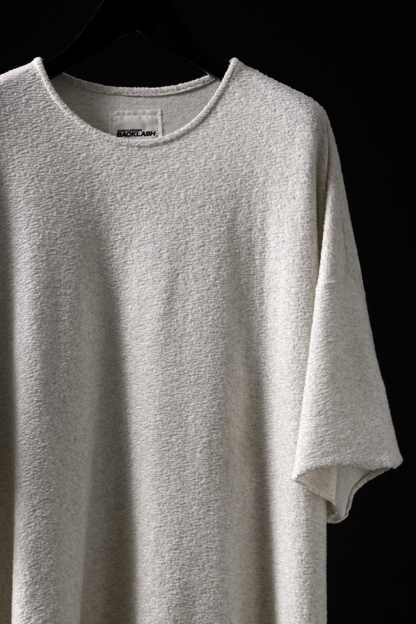 ISAMU KATAYAMA BACKLASH RANDOM PILE FABRIC S/S LOOSEY TOPS (BEIGE) - Image 7